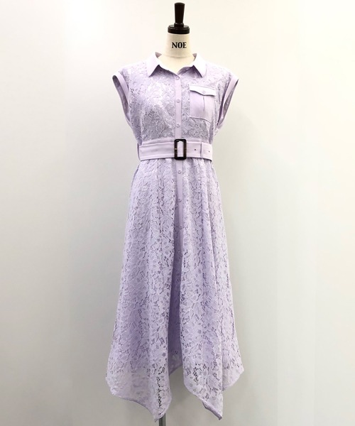 Noela（ノエラ）の「レースフレンチシャツワンピース（シャツ
