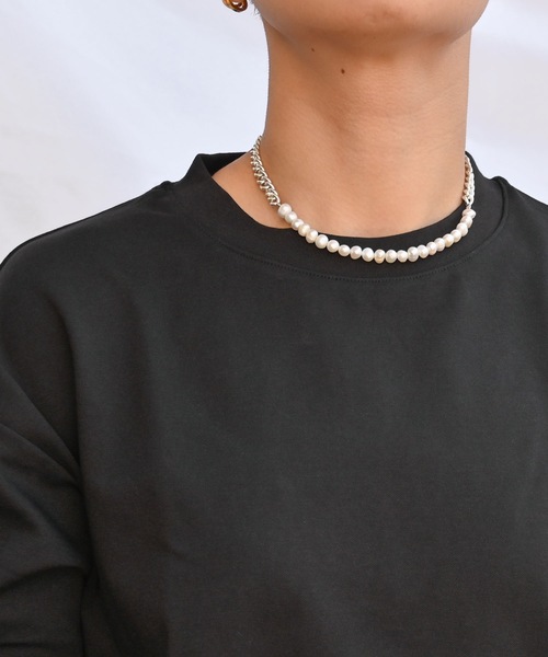Editors Draw（エディターズドロー）の「パール×チェーン 2連 ブレスレット【 Ria. Jaysmee/リアジェイズミー 】（ブレスレット・レディース・シルバー/ゴールド・ONE SIZE）」の7枚目の写真