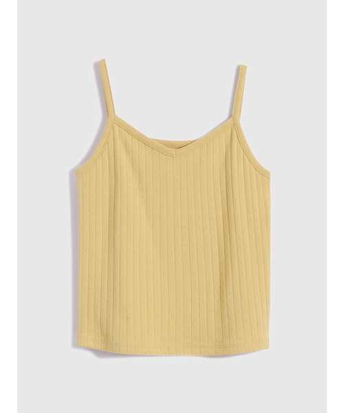 GAP（ギャップ）の「コットン Vネック クロップド キャミソール（キャミソール・レディース・ピンク/イエロー/ライトグリーン・S/M/L/XS/XXS/XL）」の2枚目の写真
