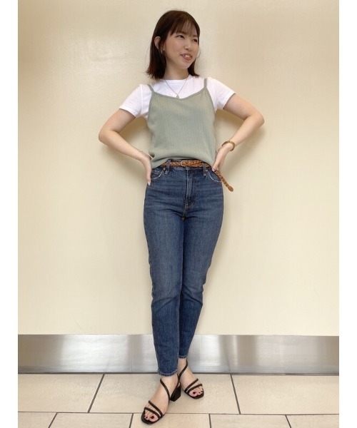 GAP（ギャップ）の「コットン Vネック クロップド キャミソール（キャミソール・レディース・ピンク/イエロー/ライトグリーン・S/M/L/XS/XXS/XL）」の19枚目の写真