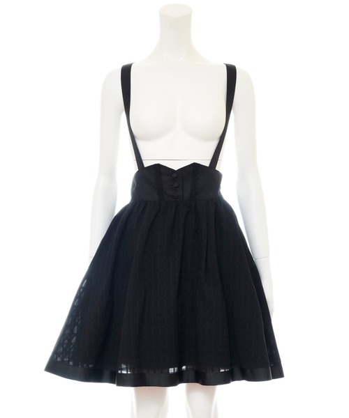 Secret Honey（シークレットハニー）の「シャドーチェックボリュームスカート（スカート・レディース・ブラック/オフホワイト・MEDIUM）」の6枚目の写真