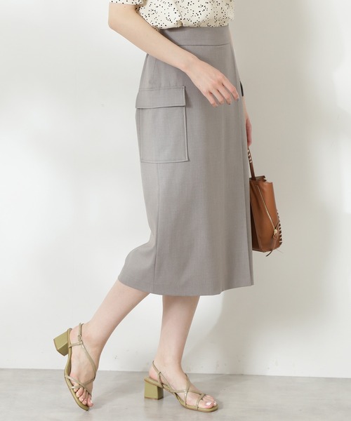 N.（N. Natural Beauty Basic）（エヌエヌナチュラルビューティーベーシック）の「【S Size Line】フラップポケットタイトスカート（スカート・レディース・グレー/ピンク/ブルー・SMALL/MEDIUM）」の6枚目の写真