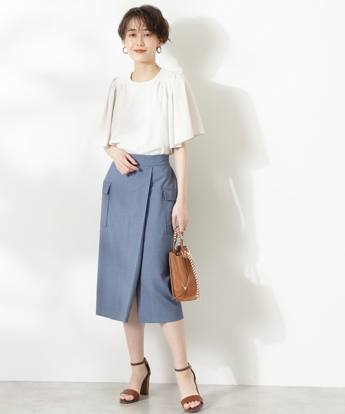 N.（N. Natural Beauty Basic）（エヌエヌナチュラルビューティーベーシック）の「【S Size Line】フラップポケットタイトスカート（スカート・レディース・グレー/ピンク/ブルー・SMALL/MEDIUM）」の10枚目の写真