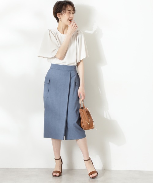 N.（N. Natural Beauty Basic）（エヌエヌナチュラルビューティーベーシック）の「【S Size Line】フラップポケットタイトスカート（スカート・レディース・グレー/ピンク/ブルー・SMALL/MEDIUM）」の11枚目の写真