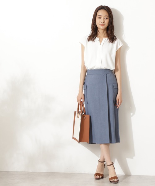 N.（N. Natural Beauty Basic）（エヌエヌナチュラルビューティーベーシック）の「【S Size Line】フラップポケットタイトスカート（スカート・レディース・グレー/ピンク/ブルー・SMALL/MEDIUM）」の22枚目の写真