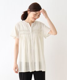 SHOO・LA・RUE | ひんやりスモッキング刺繍Aラインブラウス(シャツ/ブラウス)
