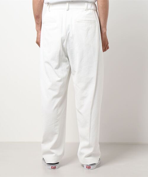 CIAOPANIC（チャオパニック）の「リネン混プリペラ織り2タックワイドテーパードパンツ（スラックス・メンズ・ブラック/ホワイト/ブルー/オリーブ・MEDIUM/LARGE）」の22枚目の写真