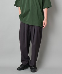 CIAOPANIC | リネン混プリペラ織り2タックワイドテーパードパンツ(スラックス)