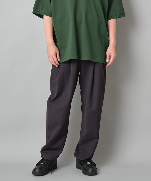 CIAOPANIC（チャオパニック）の「リネン混プリペラ織り2タックワイドテーパードパンツ（スラックス・メンズ・ブラック/ホワイト/ブルー/オリーブ・MEDIUM/LARGE）」の7枚目の写真