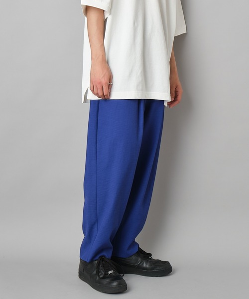 CIAOPANIC（チャオパニック）の「リネン混プリペラ織り2タックワイドテーパードパンツ（スラックス・メンズ・ブラック/ホワイト/ブルー/オリーブ・MEDIUM/LARGE）」の12枚目の写真