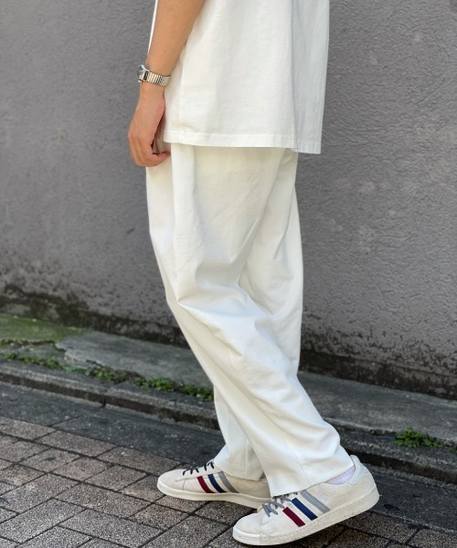 CIAOPANIC（チャオパニック）の「リネン混プリペラ織り2タックワイドテーパードパンツ（スラックス・メンズ・ブラック/ホワイト/ブルー/オリーブ・MEDIUM/LARGE）」の17枚目の写真