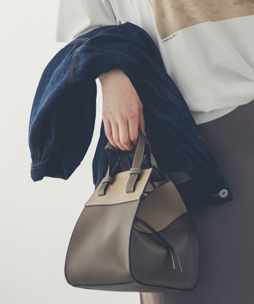 Andemiu（アンデミュウ）の「【WEB限定カラー】ノットハンドルトートミニ956742（ショルダーバッグ・レディース・ブラック/ベージュ/ブラウン/レオパード/ライトグレー/ピンク・FREE）」の10枚目の写真