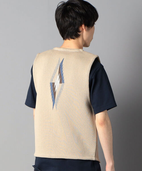 NOLLEY'S goodman（ノーリーズグッドマン）の「オルテガライク チマヨ柄 ベスト（ベスト・メンズ・オフホワイト/ブラック系その他3/グレー/ベージュ系その他3・MEDIUM/LARGE）」の12枚目の写真