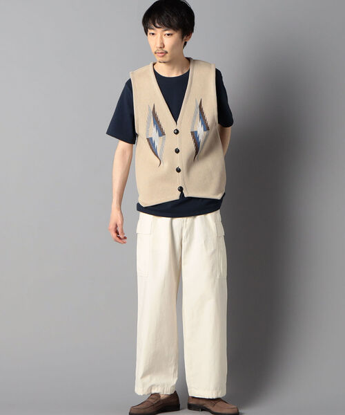 NOLLEY'S goodman（ノーリーズグッドマン）の「オルテガライク チマヨ柄 ベスト（ベスト・メンズ・オフホワイト/ブラック系その他3/グレー/ベージュ系その他3・MEDIUM/LARGE）」の9枚目の写真