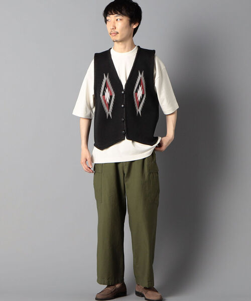 NOLLEY'S goodman（ノーリーズグッドマン）の「オルテガライク チマヨ柄 ベスト（ベスト・メンズ・オフホワイト/ブラック系その他3/グレー/ベージュ系その他3・MEDIUM/LARGE）」の19枚目の写真