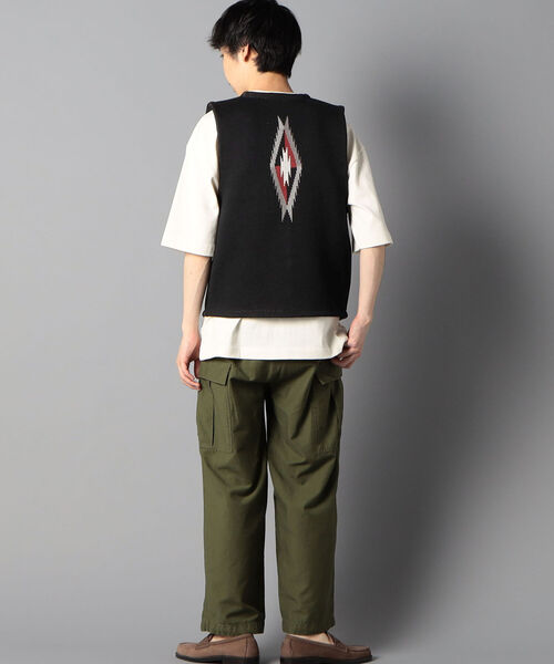 NOLLEY'S goodman（ノーリーズグッドマン）の「オルテガライク チマヨ柄 ベスト（ベスト・メンズ・オフホワイト/ブラック系その他3/グレー/ベージュ系その他3・MEDIUM/LARGE）」の7枚目の写真