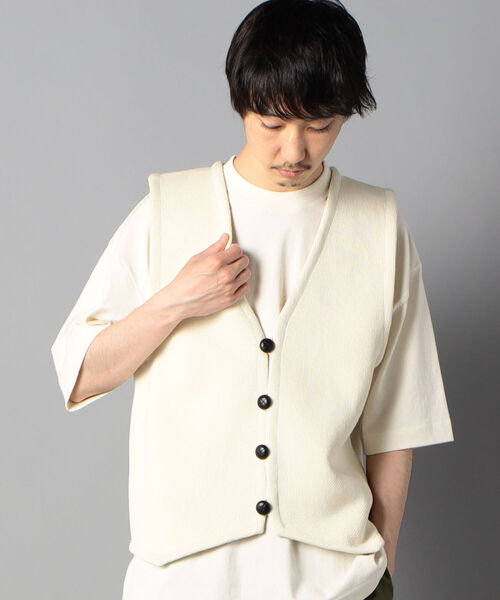 NOLLEY'S goodman（ノーリーズグッドマン）の「オルテガライク チマヨ柄 ベスト（ベスト・メンズ・オフホワイト/ブラック系その他3/グレー/ベージュ系その他3・MEDIUM/LARGE）」の10枚目の写真