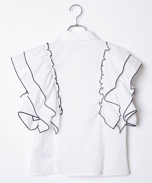 WEGO(ウィゴー)の「WEGO/ラッフルオープンショルダーブラウス(シャツ/ブラウス・レディース・ホワイト・FREE)」の9枚目の写真