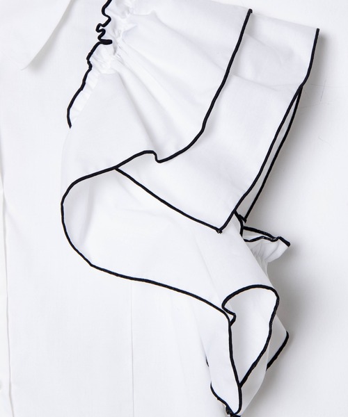 WEGO(ウィゴー)の「WEGO/ラッフルオープンショルダーブラウス(シャツ/ブラウス・レディース・ホワイト・FREE)」の11枚目の写真