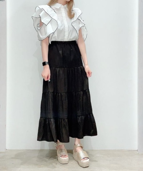 WEGO(ウィゴー)の「WEGO/ラッフルオープンショルダーブラウス(シャツ/ブラウス・レディース・ホワイト・FREE)」の16枚目の写真