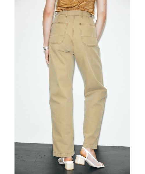 MOUSSY（マウジー）の「HW DOUBLE KNEE LOOSE STRAIGHT（デニムパンツ・レディース・ベージュ/ブラック・0/1/2）」の5枚目の写真