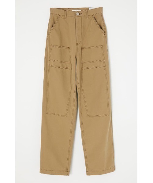 MOUSSY（マウジー）の「HW DOUBLE KNEE LOOSE STRAIGHT（デニムパンツ・レディース・ベージュ/ブラック・0/1/2）」の9枚目の写真