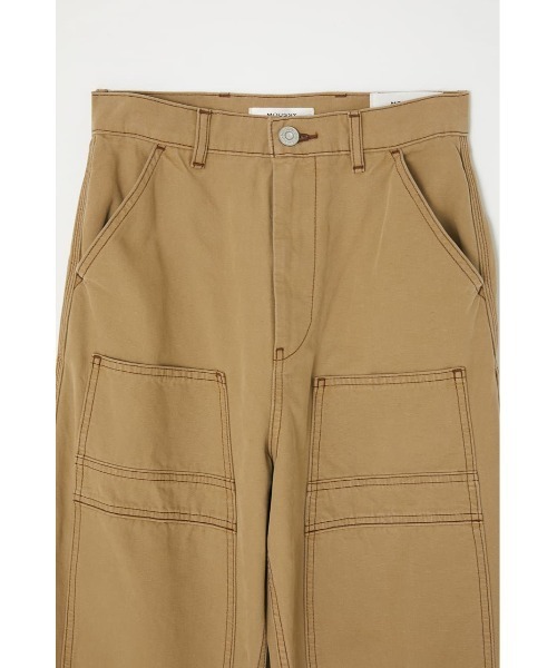 MOUSSY（マウジー）の「HW DOUBLE KNEE LOOSE STRAIGHT（デニムパンツ・レディース・ベージュ/ブラック・0/1/2）」の12枚目の写真