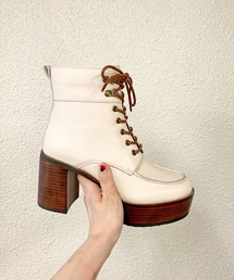 厚底レースアップブーツ -1310173