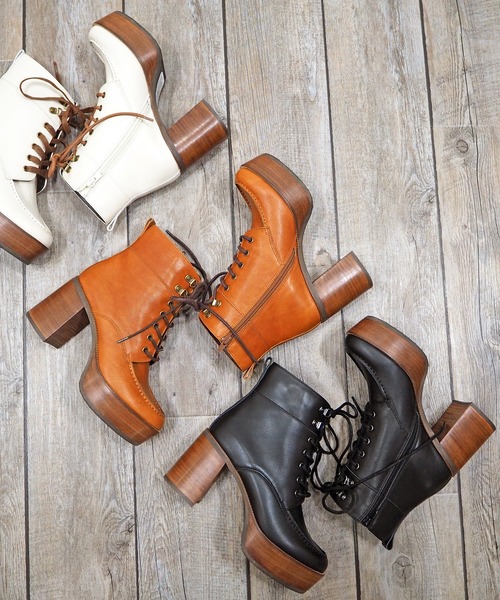 あしながおじさん（アシナガオジサン）の「厚底レースアップブーツ　-1310173（ブーツ・レディース・ブラック/ブラウン/アイボリー・22.5cm/23.5cm/24.5cm/23.0cm/24.0cm）」の8枚目の写真