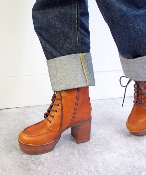 あしながおじさん（アシナガオジサン）の「厚底レースアップブーツ　-1310173（ブーツ・レディース・ブラック/ブラウン/アイボリー・22.5cm/23.5cm/24.5cm/23.0cm/24.0cm）」の7枚目の写真