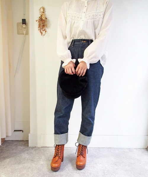 あしながおじさん（アシナガオジサン）の「厚底レースアップブーツ　-1310173（ブーツ・レディース・ブラック/ブラウン/アイボリー・22.5cm/23.5cm/24.5cm/23.0cm/24.0cm）」の10枚目の写真