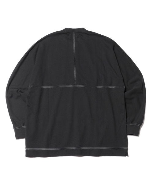 MR.OLIVE(ミスターオリーブ)の「ファインコットン スウェット / スプリットラグランスリーブ ヘンリーネック ロンT(Tシャツ/カットソー・メンズ・ブラック/アッシュグレー/ダークグリーン/オレンジ・SMALL/MEDIUM/LARGE)」の13枚目の写真