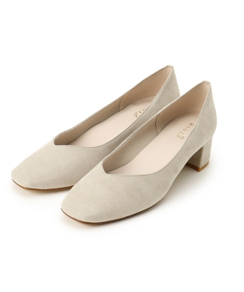 grove（グローブ）の「やわここちコンビヒールパンプス40（パンプス・レディース・ブラック/ベージュ/ダークグレー/アイボリー/イエロー系その他5/グレー系3/ベビーピンク・50/40/35/45/30/25/20/55/10/15 ）」の20枚目の写真