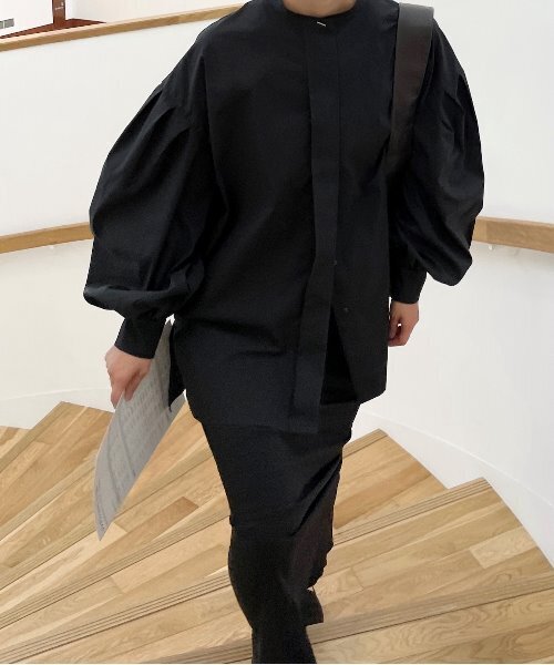 ZOZOMARKET(ゾゾマーケット)の「【sumy×ZOZO】フライフロントボリュームスリーブシャツ(シャツ/ブラウス・レディース・ブラック/オフホワイト/イエロー・FREE)」の3枚目の写真