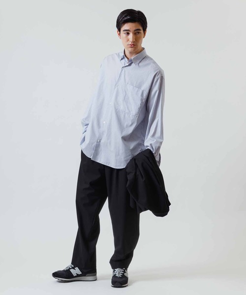 ADAM ET ROPE'（アダムエロペ）の「ビッグシルエット レギュラーカラーシャツ（シャツ/ブラウス・メンズ・ホワイト/ホワイト系その他2/チャコールグレー/ブルー系その他3/ブルー系その他4・M/L）」の22枚目の写真