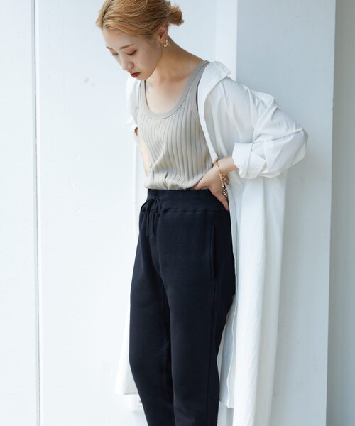 FREAK'S STORE(フリークスストア)の「▽【WEB限定】ヘビーウェイト裏起毛スウェットパンツ(スウェットパンツ・レディース・ブラック/グレー/ブルー/ナチュラル・SMALL/MEDIUM)」の7枚目の写真