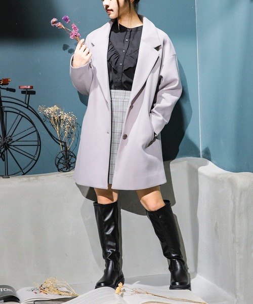 Honeys(ハニーズ)の「部分プリーツミニスカート(スカート・レディース・ベージュ系その他2/その他/ベージュ系その他/ブラック・L/S/M)」の10枚目の写真