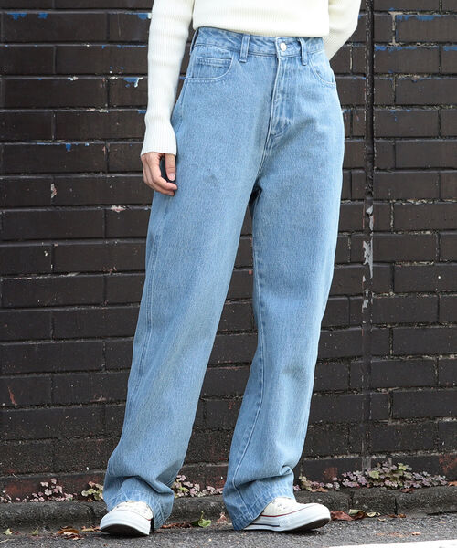 BeAMS DOT(ビームスドット)の「【WEB限定】BeAMS DOT / ハイウエスト ストレート カラーデニムパンツ(デニムパンツ・レディース・ライトブルー/イエロー系その他4・SMALL/MEDIUM)」の11枚目の写真