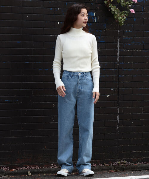 BeAMS DOT(ビームスドット)の「【WEB限定】BeAMS DOT / ハイウエスト ストレート カラーデニムパンツ(デニムパンツ・レディース・ライトブルー/イエロー系その他4・SMALL/MEDIUM)」の12枚目の写真