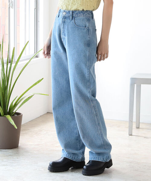 BeAMS DOT(ビームスドット)の「【WEB限定】BeAMS DOT / ハイウエスト ストレート カラーデニムパンツ(デニムパンツ・レディース・ライトブルー/イエロー系その他4・SMALL/MEDIUM)」の17枚目の写真