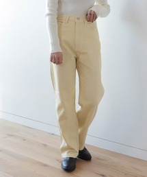 【WEB限定】BeAMS DOT / ハイウエスト ストレート カラーデニムパンツ
