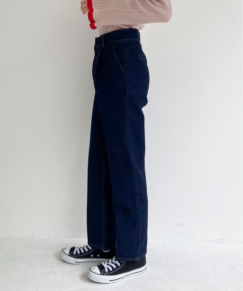 EPIMI E'PIMMY（エピミエピミー）の「ハイウエストテーパードデニム（デニムパンツ・レディース・ブラック/ネイビー/オフホワイト・SMALL/MEDIUM）」の9枚目の写真