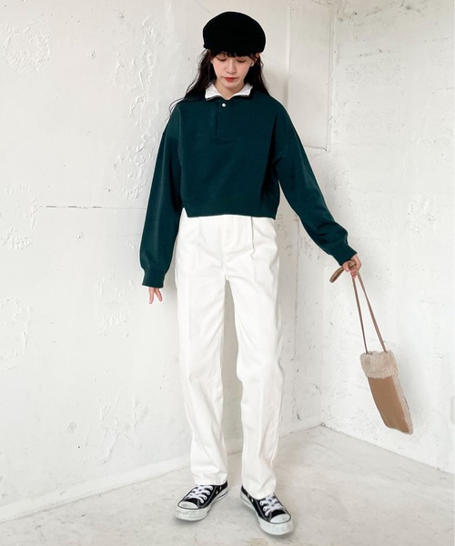 EPIMI E'PIMMY（エピミエピミー）の「ハイウエストテーパードデニム（デニムパンツ・レディース・ブラック/ネイビー/オフホワイト・SMALL/MEDIUM）」の17枚目の写真