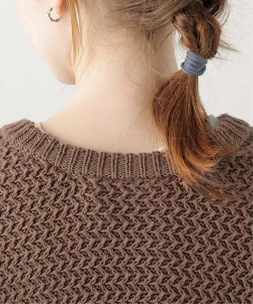 DOUBLE NAME（ダブルネーム）の「ハンドステッチ前後2WAYニットプルオーバー（ニット/セーター・レディース・ブラウン/キナリ/スミクロ/マスタード・FREE）」の15枚目の写真