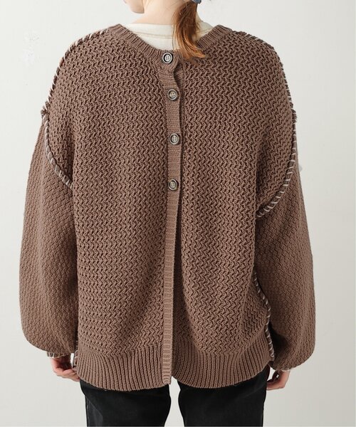 DOUBLE NAME（ダブルネーム）の「ハンドステッチ前後2WAYニットプルオーバー（ニット/セーター・レディース・ブラウン/キナリ/スミクロ/マスタード・FREE）」の22枚目の写真