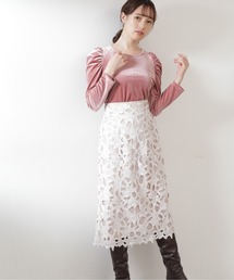 JILL by JILL STUART | ◇・リーフフラワーレーススカート(スカート)