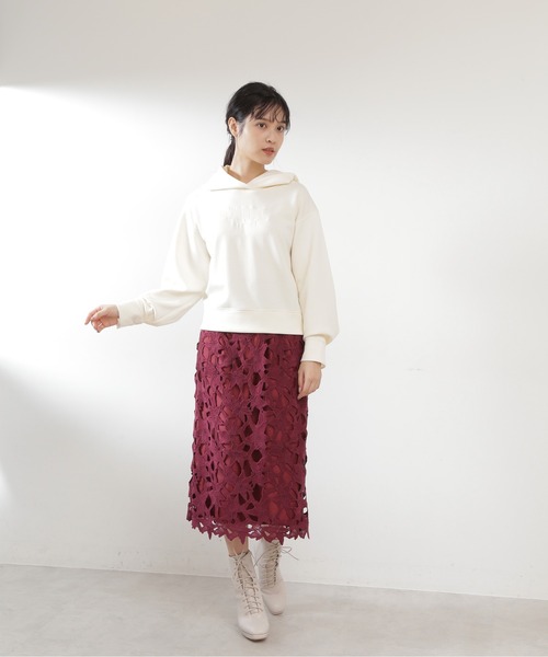 JILL by JILL STUART（ジルバイジルスチュアート）の「◇・リーフフラワーレーススカート（スカート・レディース・ホワイト/レッド/グレー・SMALL/MEDIUM）」の16枚目の写真