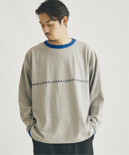 JOURNAL STANDARD（ジャーナルスタンダード）の「【LOGAN×JOURNAL STANDARD】別注 ロング リンガーTシャツ（Tシャツ/カットソー・メンズ・グレー/ホワイト/ボルドー/ホワイト系その他・MEDIUM/LARGE）」の4枚目の写真