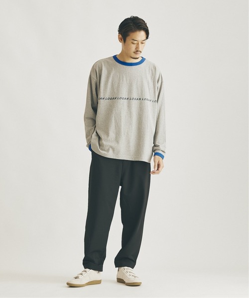 JOURNAL STANDARD（ジャーナルスタンダード）の「【LOGAN×JOURNAL STANDARD】別注 ロング リンガーTシャツ（Tシャツ/カットソー・メンズ・グレー/ホワイト/ボルドー/ホワイト系その他・MEDIUM/LARGE）」の5枚目の写真