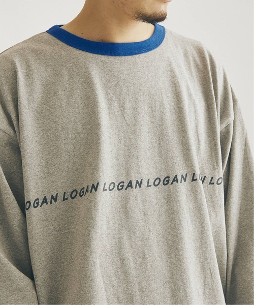 JOURNAL STANDARD（ジャーナルスタンダード）の「【LOGAN×JOURNAL STANDARD】別注 ロング リンガーTシャツ（Tシャツ/カットソー・メンズ・グレー/ホワイト/ボルドー/ホワイト系その他・MEDIUM/LARGE）」の8枚目の写真